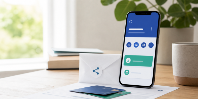 Smartphone and referral link for a Varo referral bonus and direct deposit guide